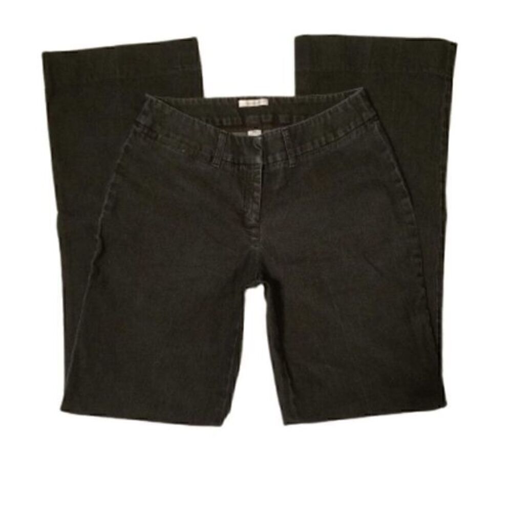 Halogen mid-Rise stretchy dark blue straight leg jeans